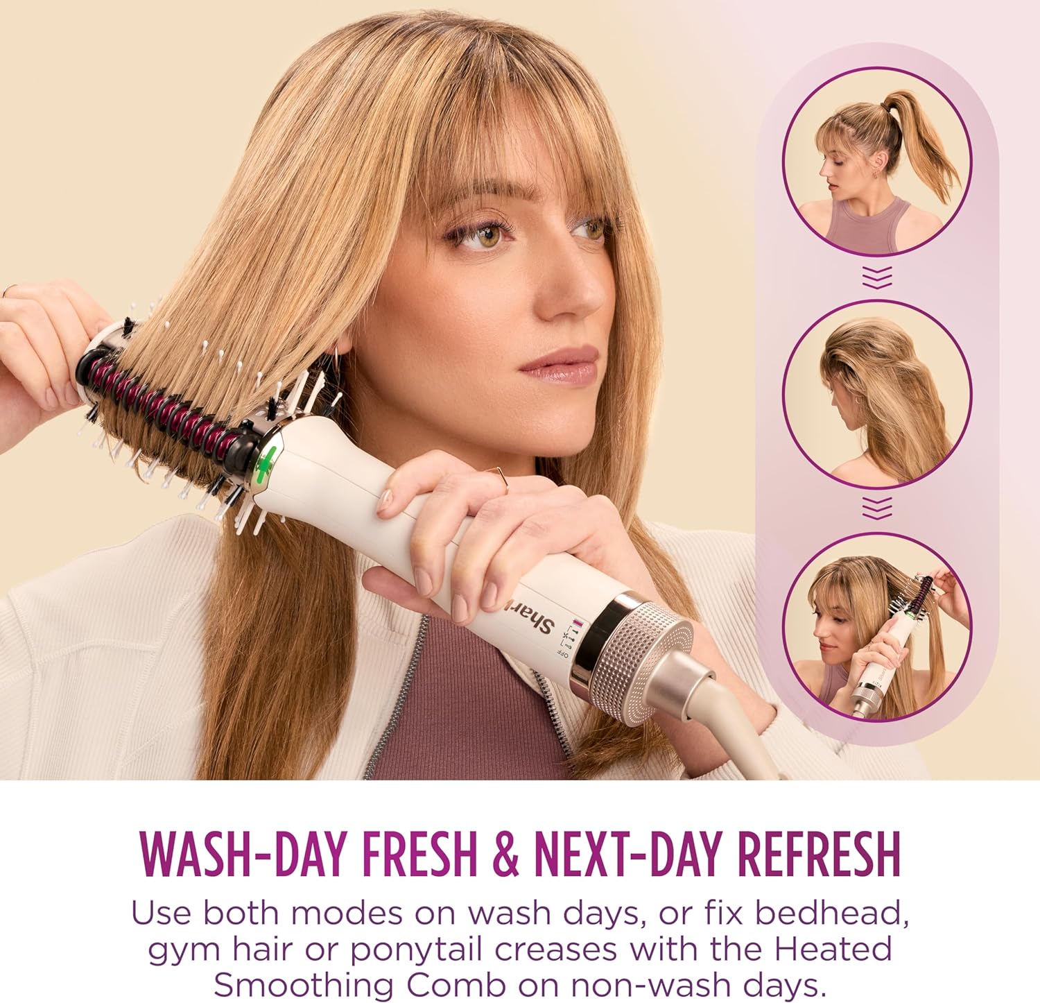 Shark SmoothStyle Hot Brush & Smoothing Comb - HT202UK